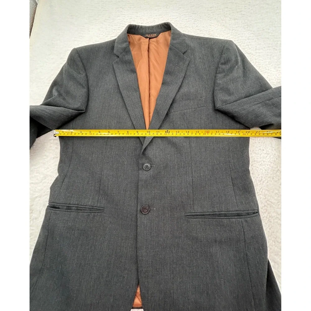 Jos A Bank Joseph Slim Fit Blazer Mens 38S Charcoal Gray 100% Wool Sport Coat